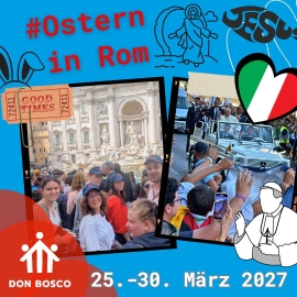 Flyer Ostern in Rom 2027 von Don Bosco Youth